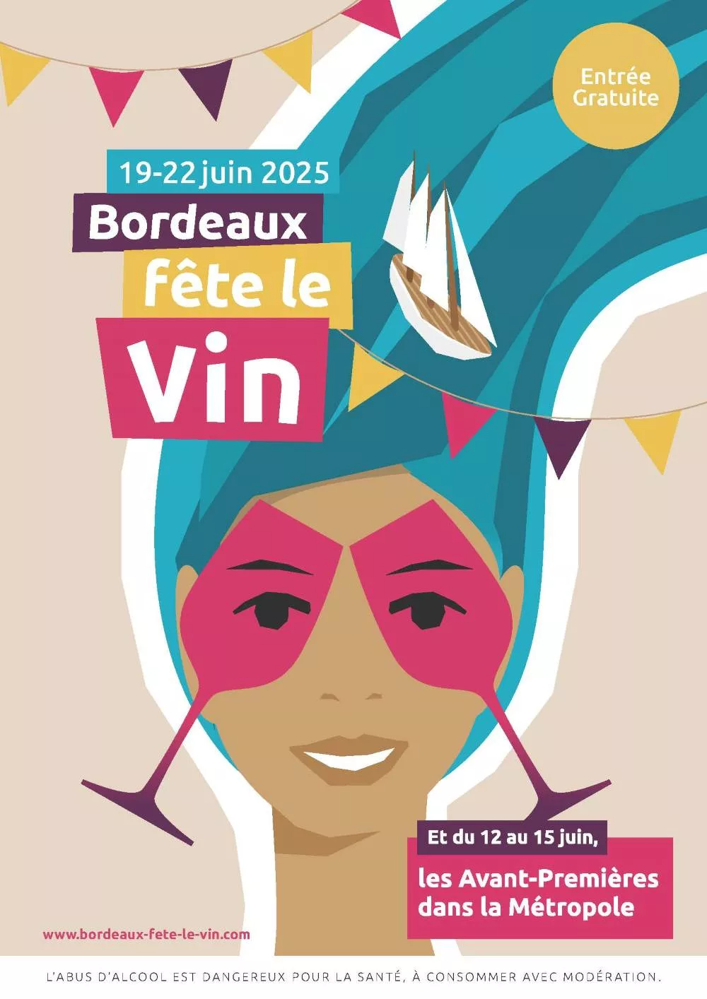 affiche de l'événement Bordeaux Fête le Vin