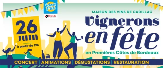 Affiche des Vignerons en fête de Cadillac-Côtes de Bordeaux 