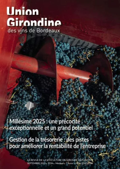 une spéciale vendanges du magazine union girondine des vins de bordeaux