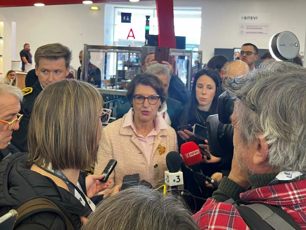 la ministre de l'Agriculture Annie Genevard lors du point presse sur le salon Sitevi