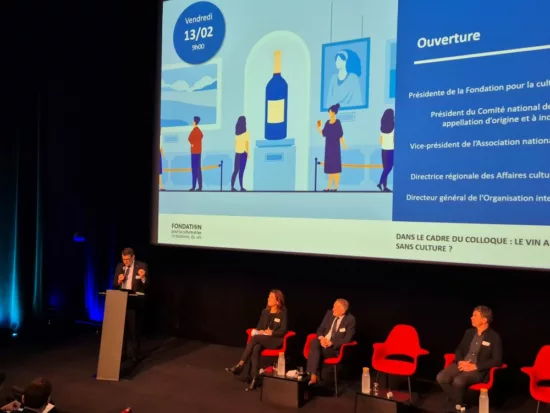 john barker intervenant lors du colloque "le vin sans culture-a-t-il un avenir ?" à la Cité du Vin de Bordeaux